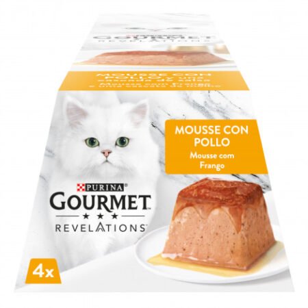 Gourmet Revelations Mousse Gato - Frango - Quantidade: 4 x 57 g