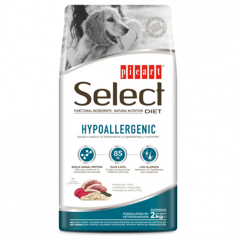 Picart Select Veterinary Diets Hypoallergenic - Ração seca para cão com alergias - Quantidade: 10 kg