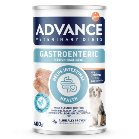 Advance VET Gastroenteric Medium/Maxi - Alimento húmido cão médio e grande com problemas gastrointestinais - Quantidade: 400 g